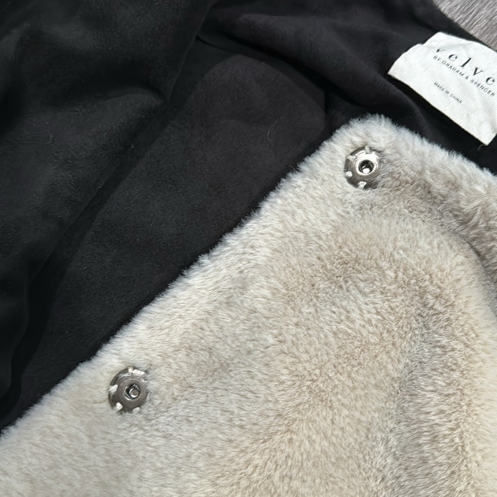 Velvet by Graham & Spencer Colorblock Faux Fur Jacket L - Picture 8 of 11